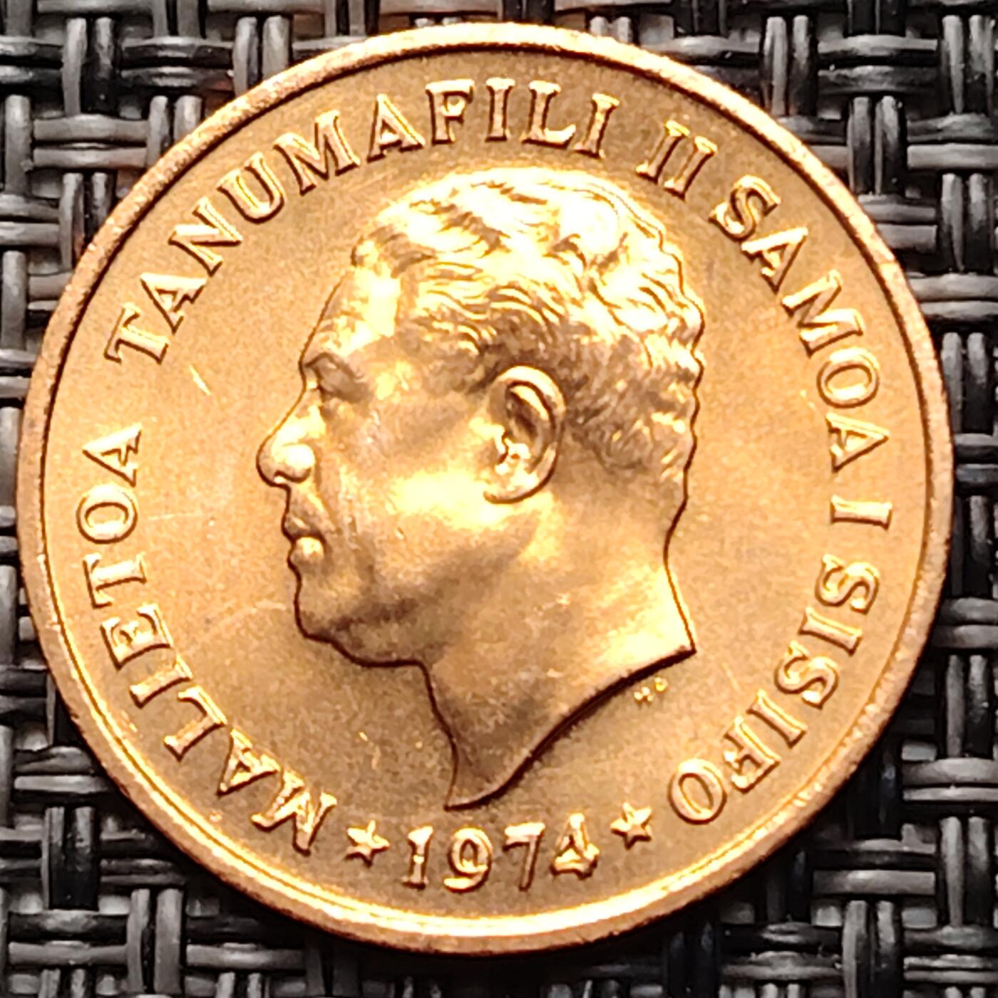 布加迪🐬～世界钱币(上海)🌾第 260 期 /  各国套币和散币 西萨摩亚群岛 1974年 2分