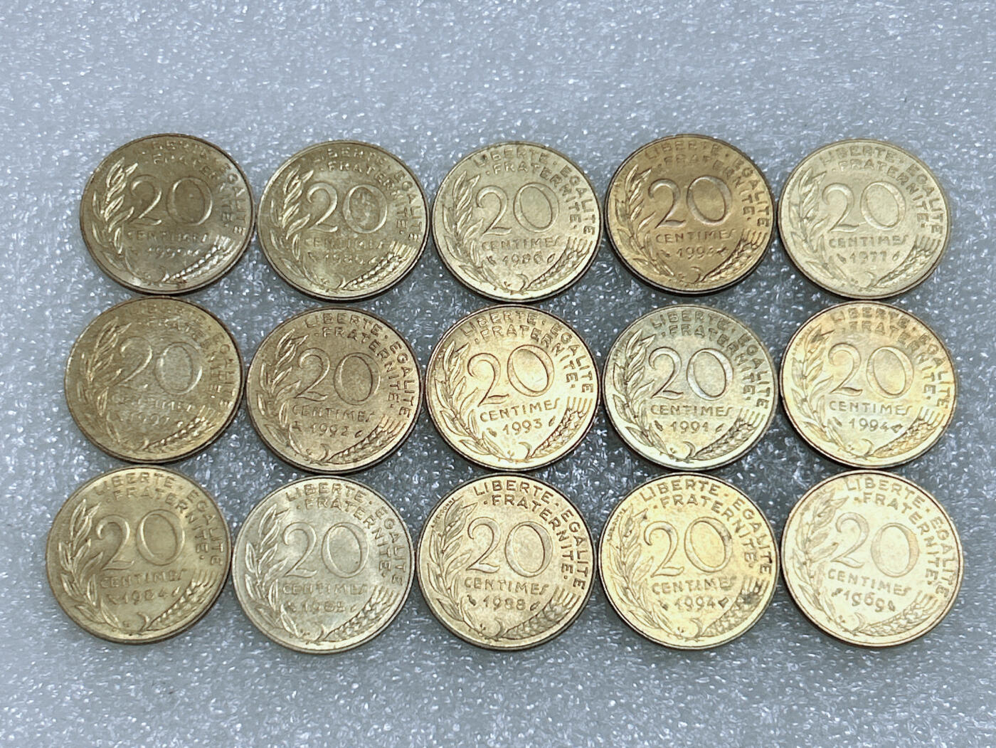 第一海外回流一元起拍收藏 散集专场  第268期 法国20分 15枚 原光品