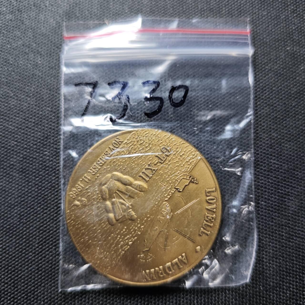 KK钱币收藏小铺  第373场  2月预留时间 周末发货   美国航天纪念纪念铜章