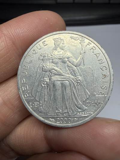 2025年集古藏今外币拍卖第十期-第7场—（总第287拍），可以寄存60天，满160元包邮。 - 2000年法属波利尼西亚5法郎