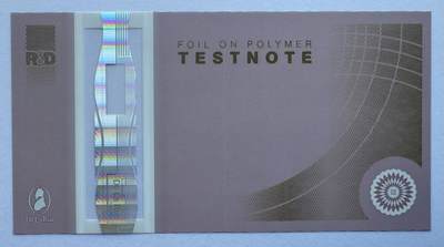 2025第25场（总第225期）：精品测试钞、纪念钞、塑料钞、连体钞综合场 - 德纳罗DLR “全息资格测试”Safeguard基材塑料测试钞UNC