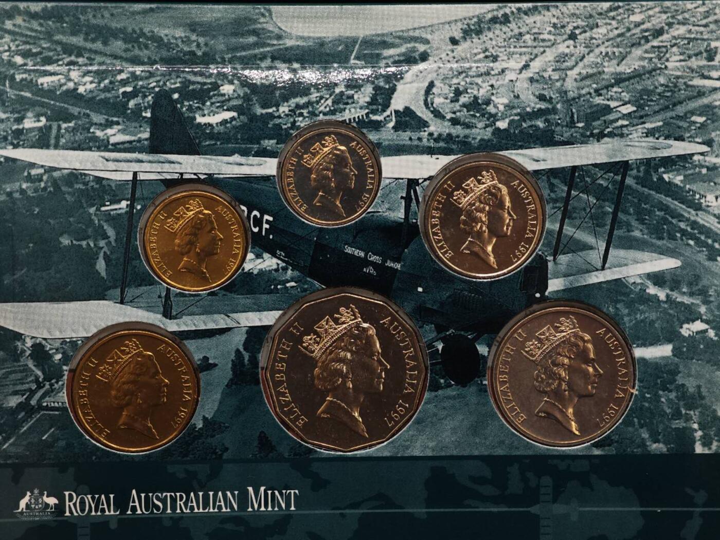 【淘币小摊】实时拍第七百九十九拍   银币套币场   满百包邮可预留二周 每周一统一发货   澳大利亚1997年纪念套币