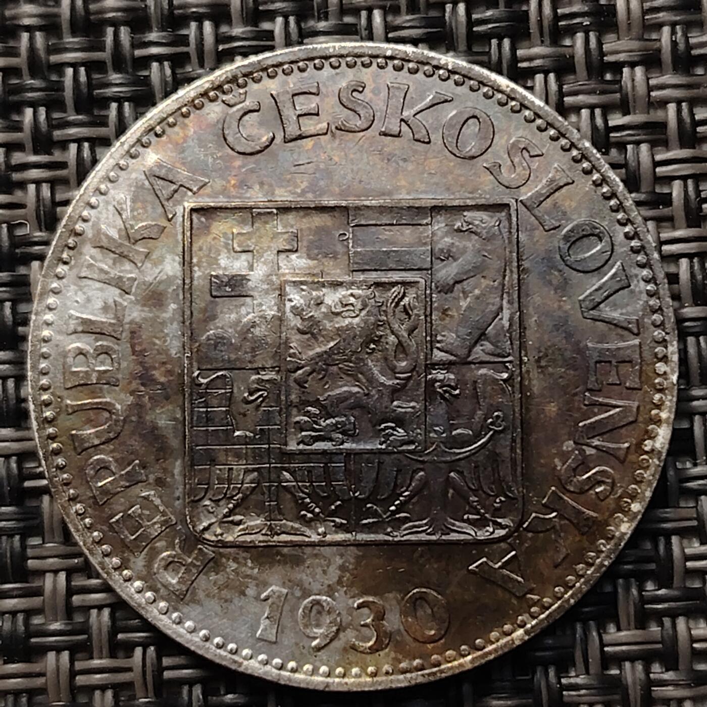 布加迪🐬～世界钱币(上海)🌾第 261 期 /  各国套币和散币 捷克斯洛伐克1930年10克朗银币(种柠檬树的女人)30mm 10g