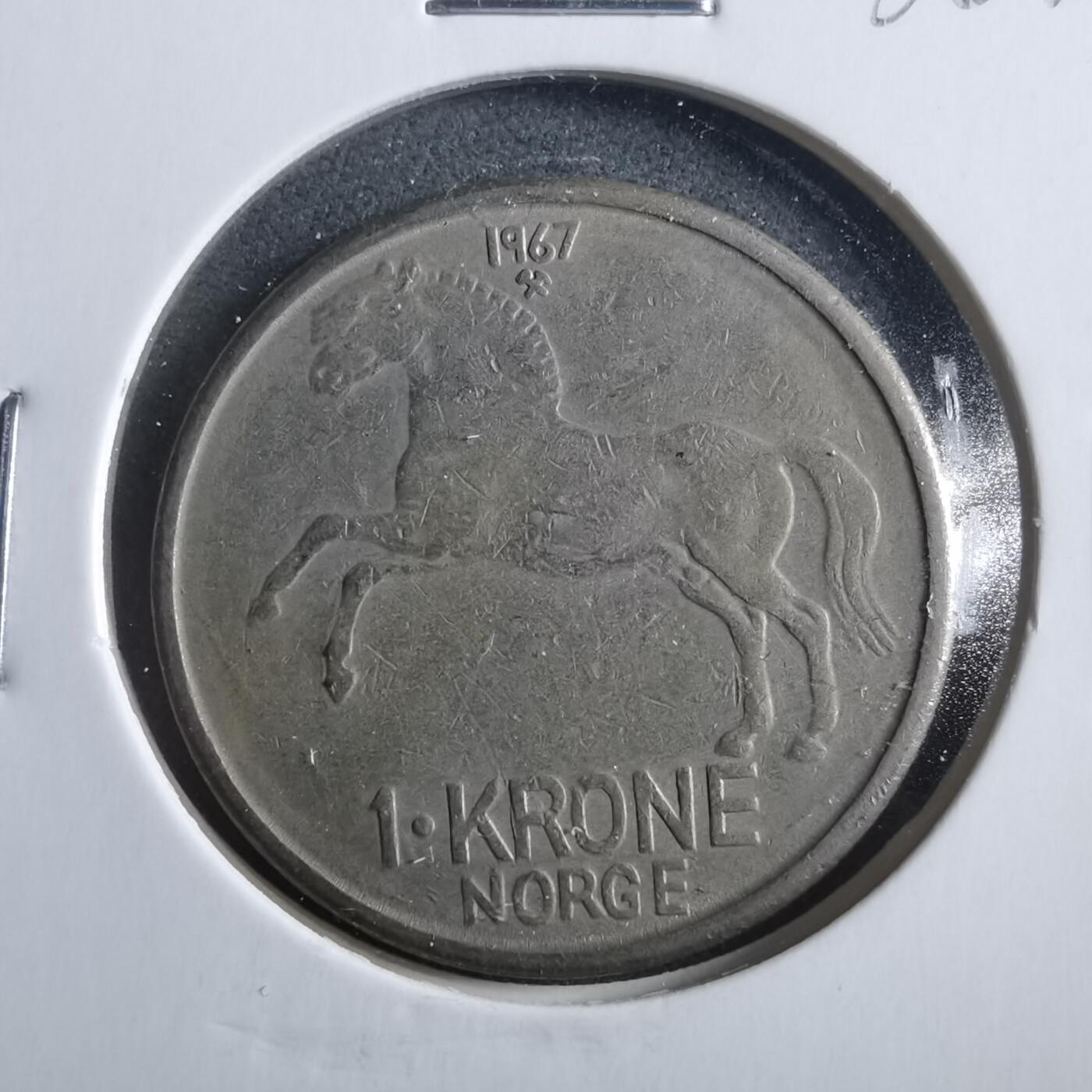 沼泽如烟--第906场 挪威1967年1克朗