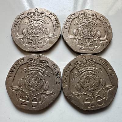 🌹外币初藏🌹🐯2025年第129场  每周二四六晚8️⃣点 接代拍 - 英国20便士四枚