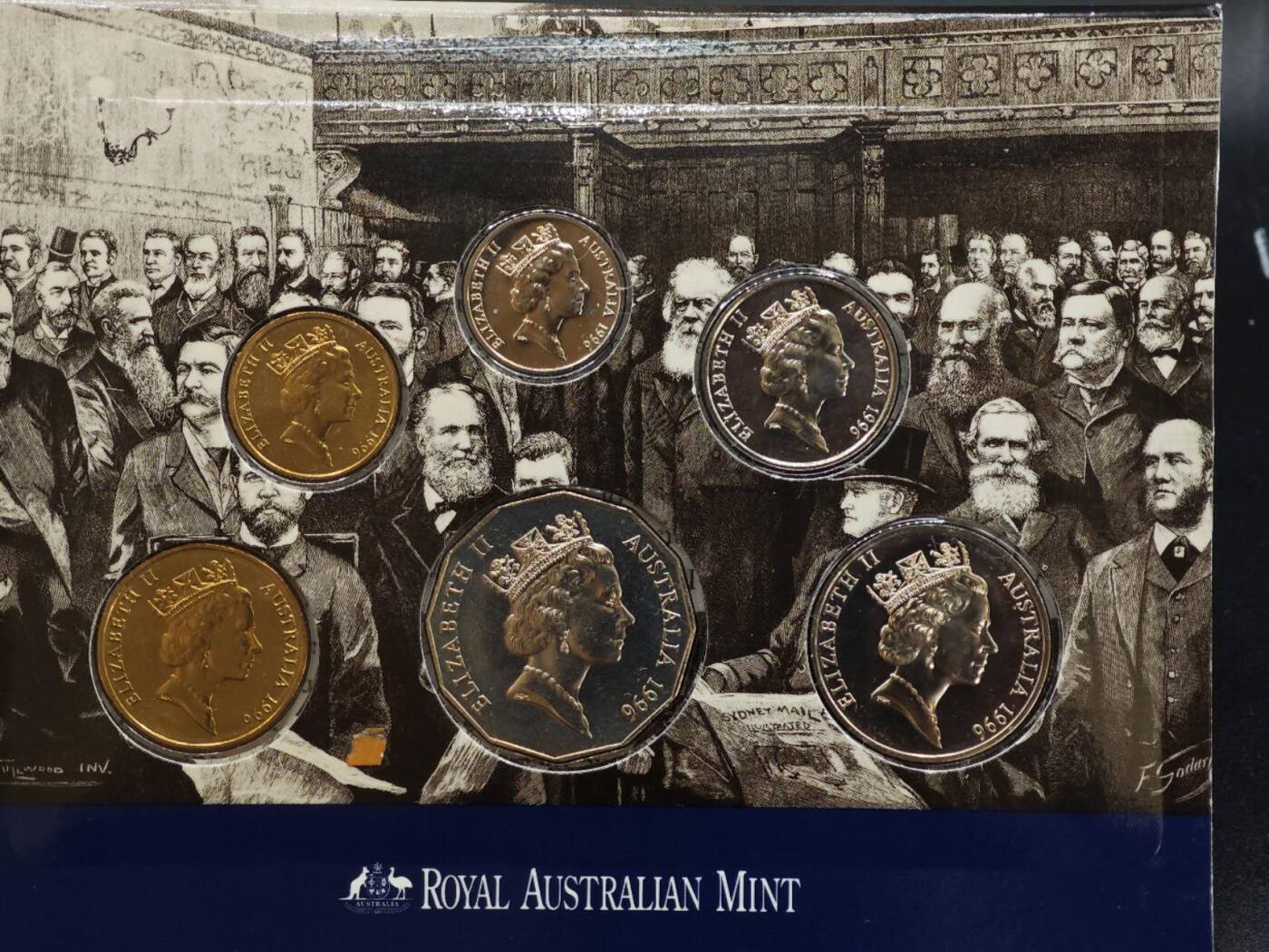 【淘币小摊】实时拍第七百九十九拍   银币套币场   满百包邮可预留二周 每周一统一发货   澳大利亚1996年纪念套币