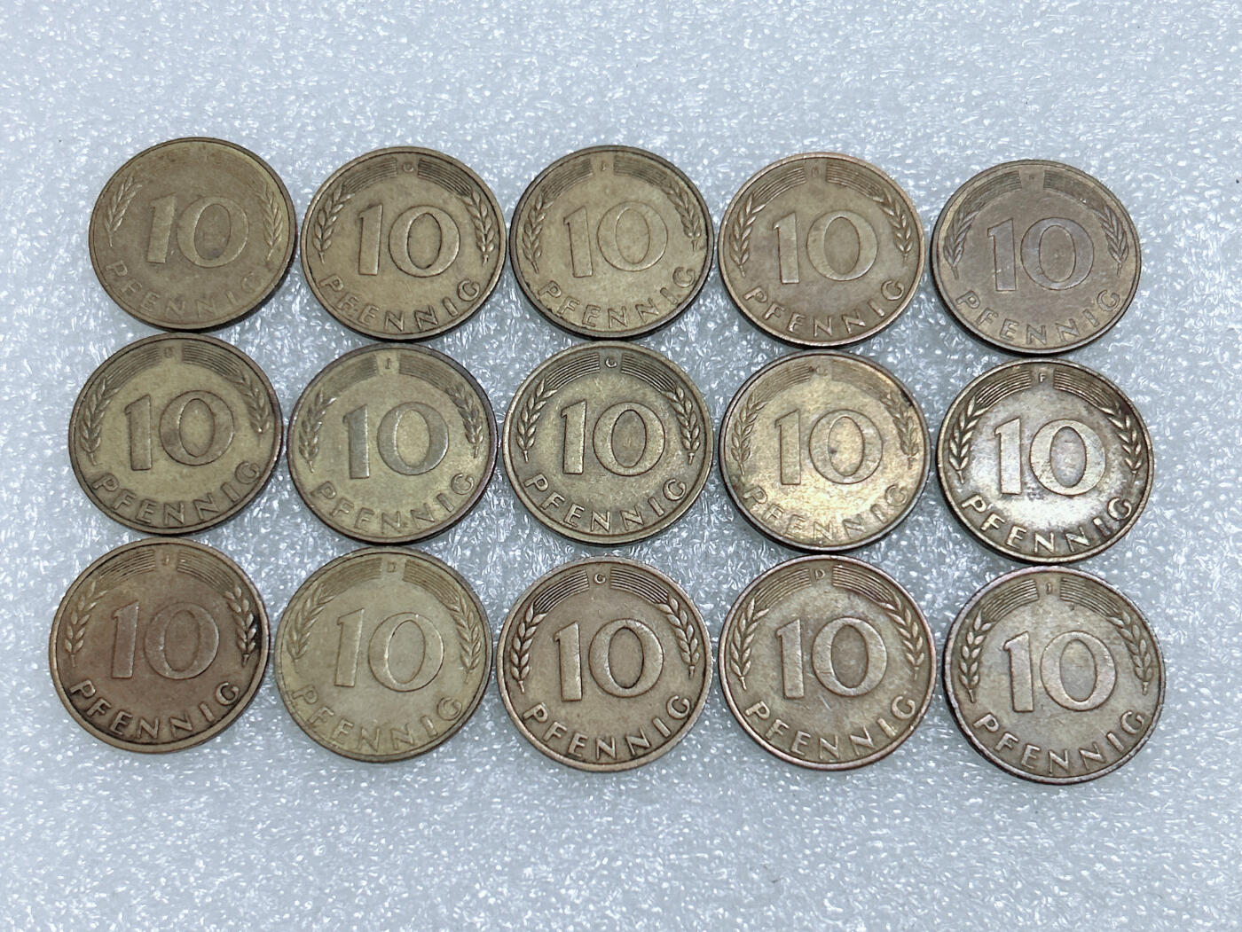 第一海外回流一元起拍收藏 散集专场  第268期 德国10芬尼硬币 15枚
