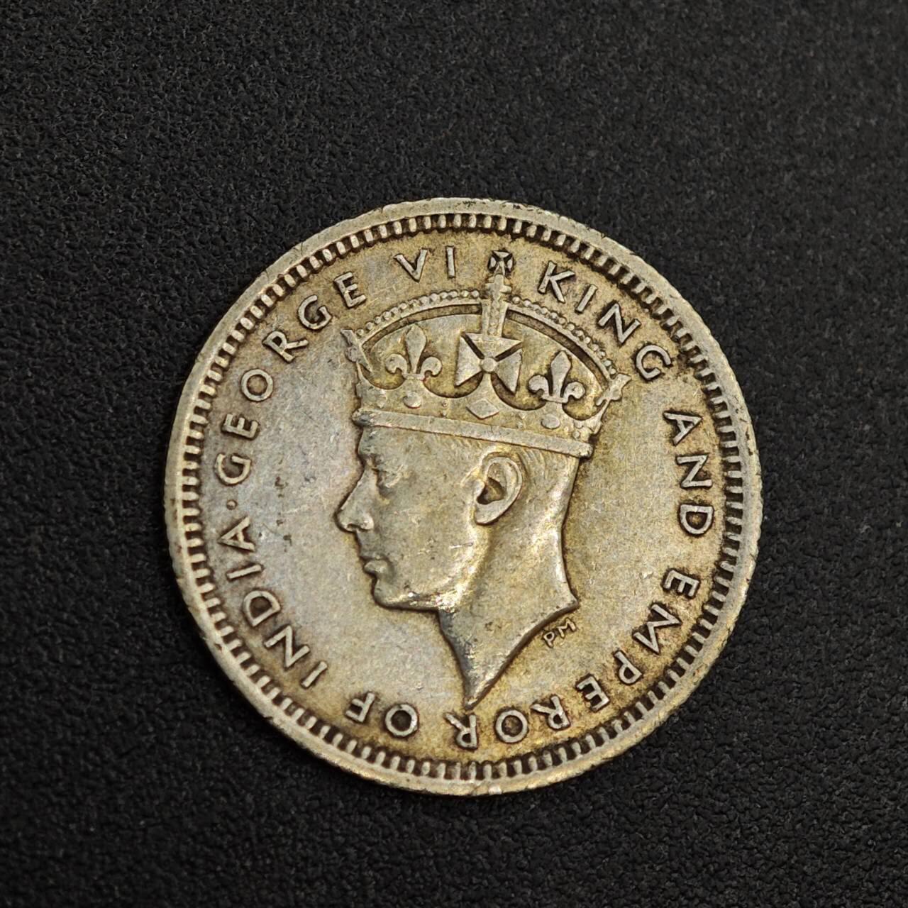 【淘币小摊】实时拍第七百九十九拍   银币套币场   满百包邮可预留二周 每周一统一发货   马来亚1941年乔治六世5分银币