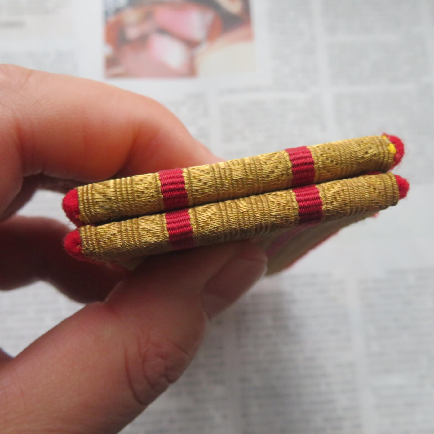 08--55陆军校官大衣礼服肩章一付（未扎星使用过的准校）