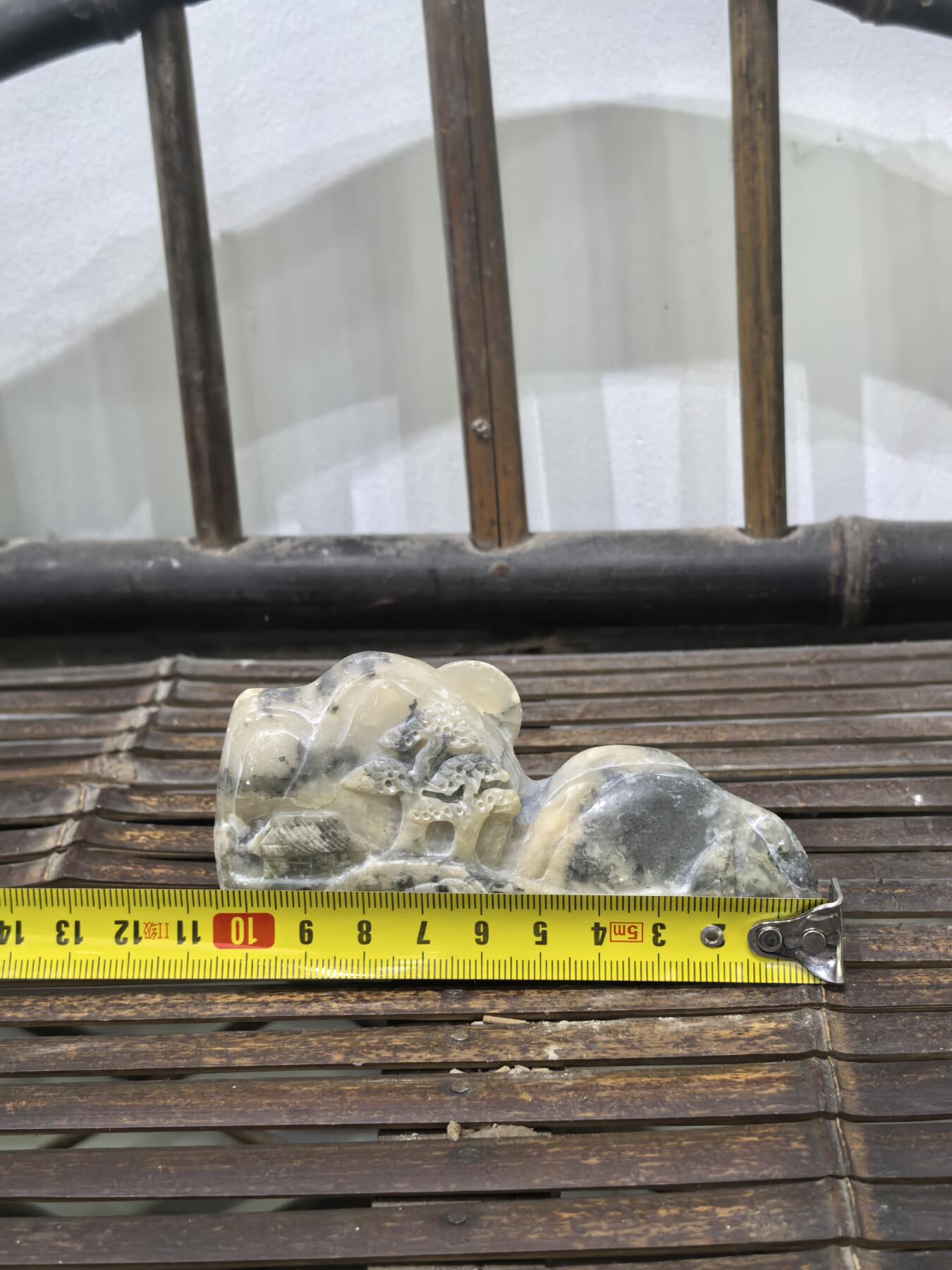 兰馨堂瓷器专场 寿山石高山水墨摆件