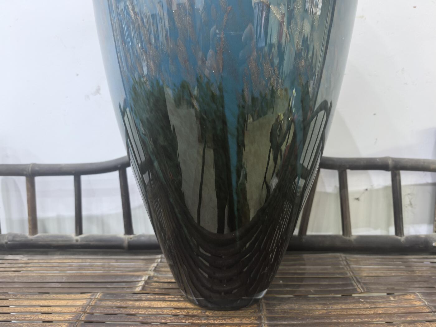 兰馨堂瓷器专场 回流大尺寸琉璃花瓶摆件