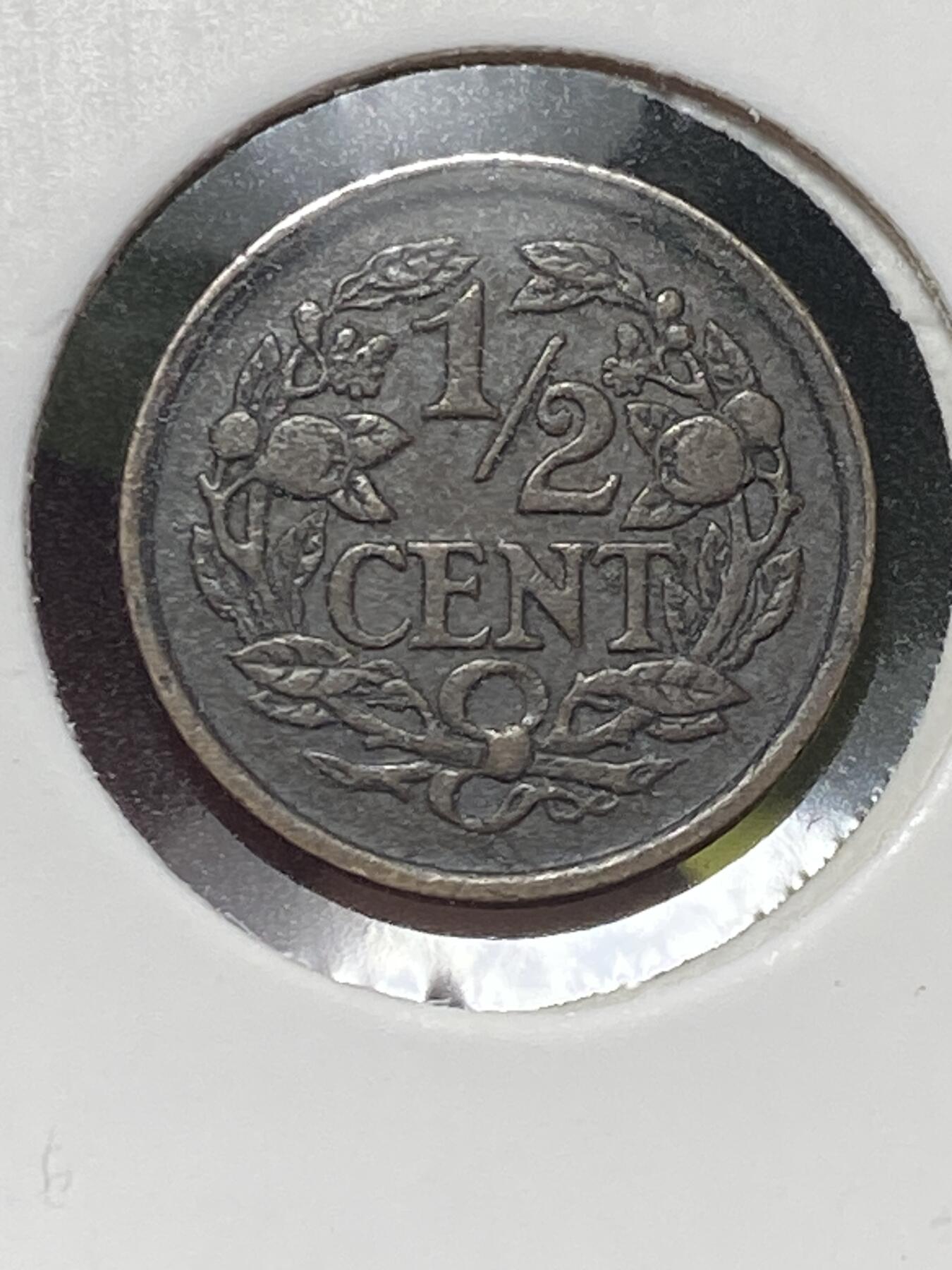 2025年第一百三十场(总第一百五十六场）外国好品纸夹散币场(免佣金) 稀少好品–荷兰🇳🇱1930年1/2分(威廉明娜女王第三版，15面大盾版，Seahorse 海马标)