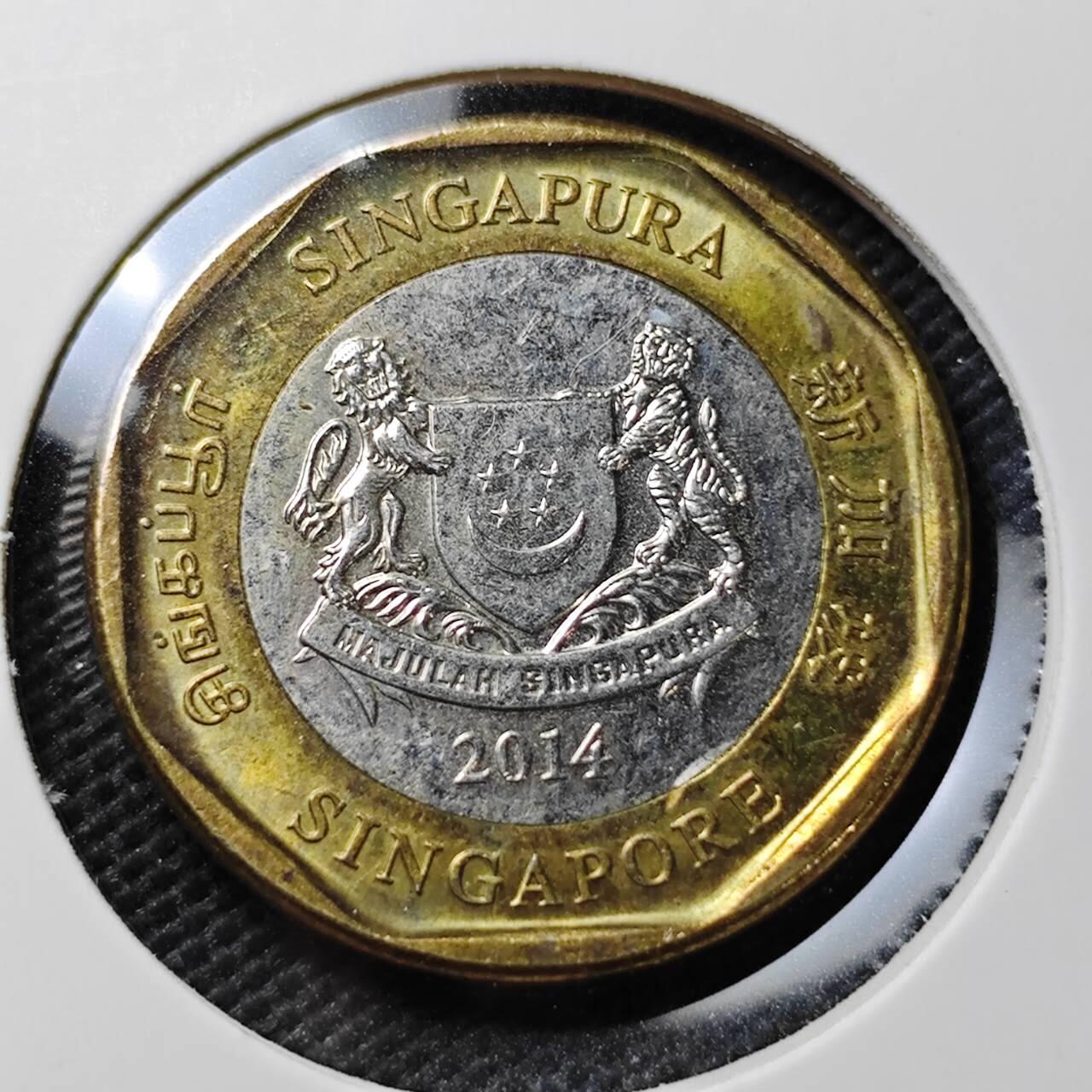 KK钱币收藏小铺  第372场  2月预留时间 周末发货  新加坡1元