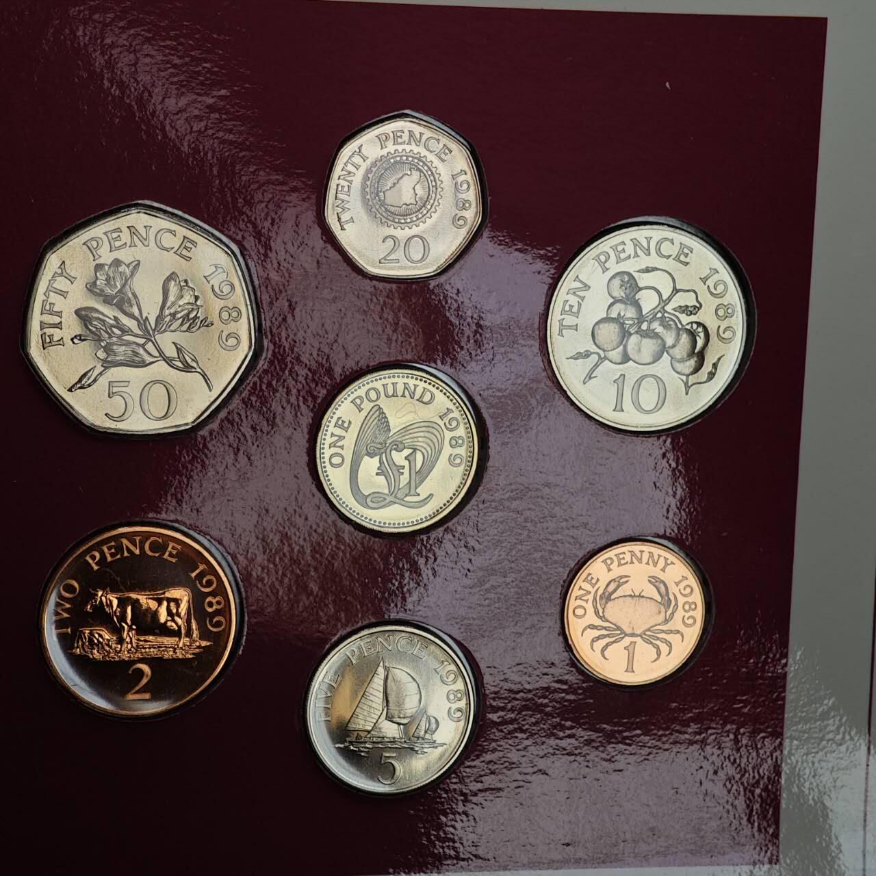 【淘币小摊】实时拍第七百九十九拍   银币套币场   满百包邮可预留二周 每周一统一发货   根西1989年套币