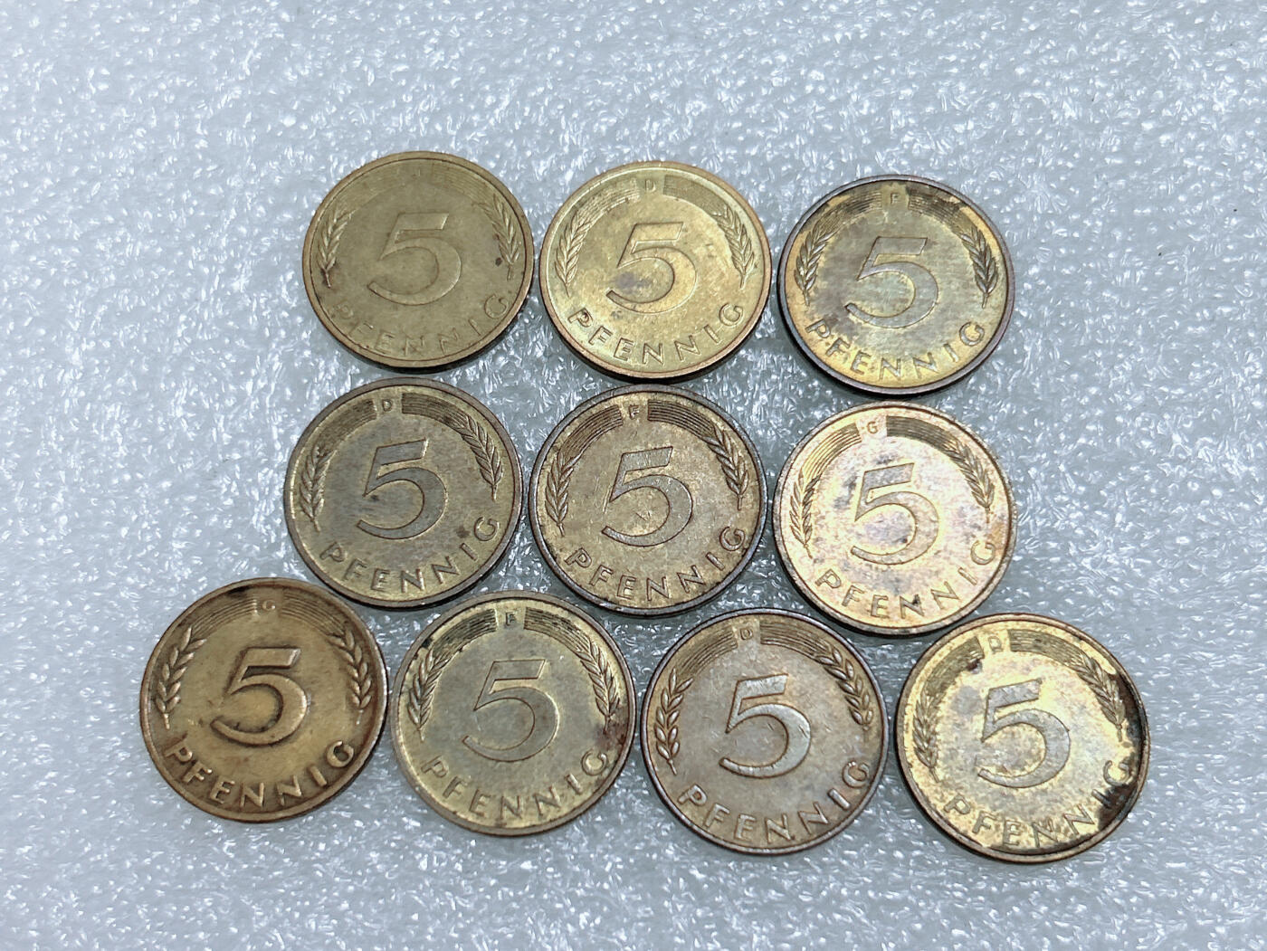 第一海外回流一元起拍收藏 散集专场  第268期 德国5芬尼硬币 10枚