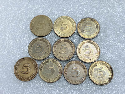 第一海外回流一元起拍收藏 散集专场  第268期 - 德国5芬尼硬币 10枚