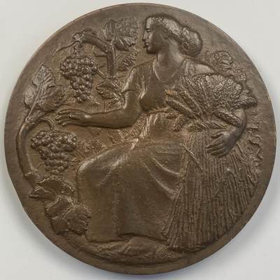 掌中浮雕-藏着的欧洲第042场 - 1964年法国瓦兹河畔奥伊塞蒙博览会铜奖章，49mm，68g