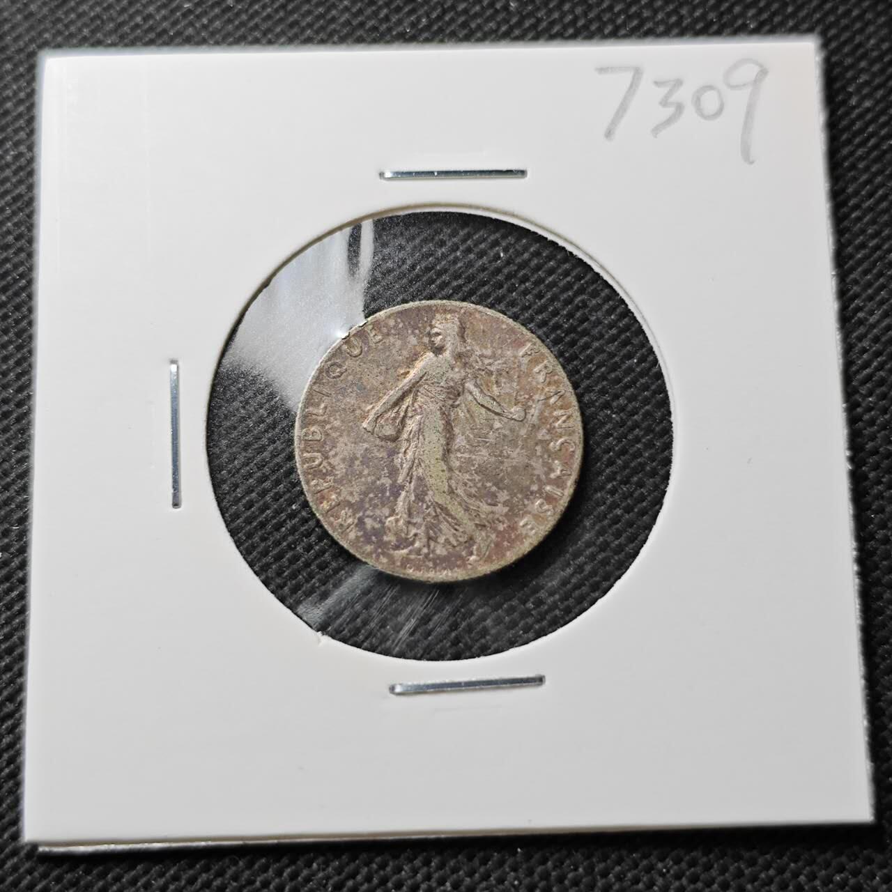 KK钱币收藏小铺  第373场  2月预留时间 周末发货  1898法国50分银币