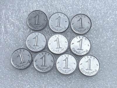 第一海外回流一元起拍收藏 散集专场  第268期 - 法国麦穗版1生丁硬币 10枚