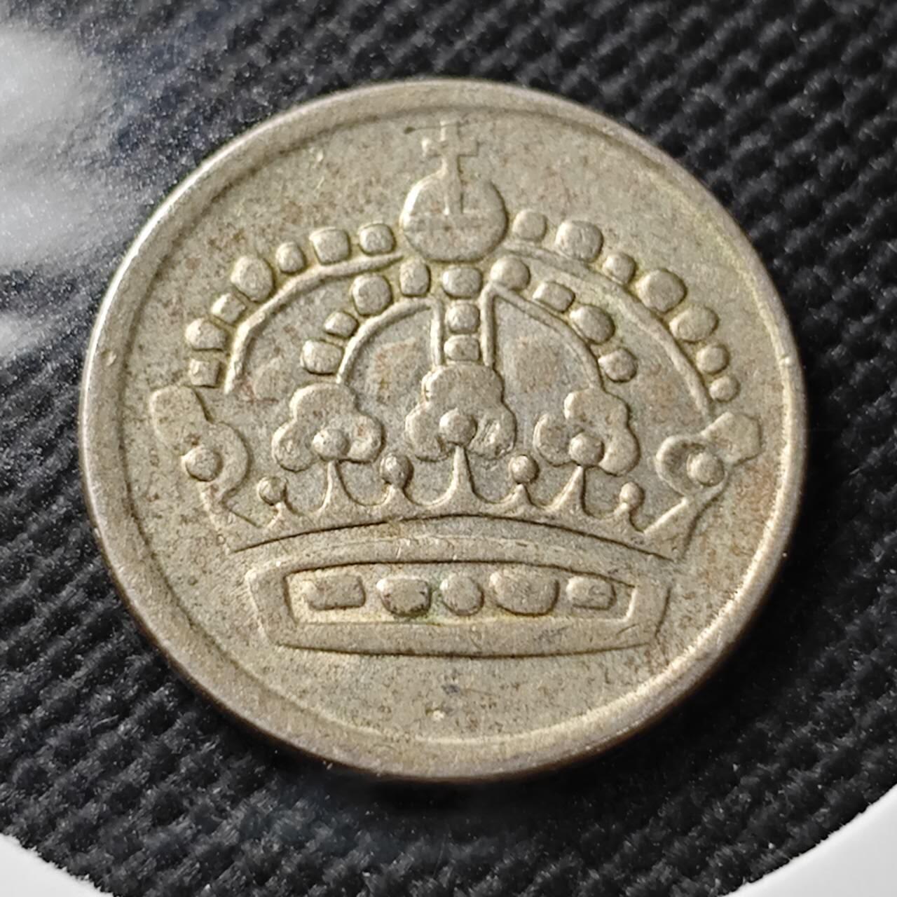 KK钱币收藏小铺  第373场  2月预留时间 周末发货  1961瑞典10欧尔银币