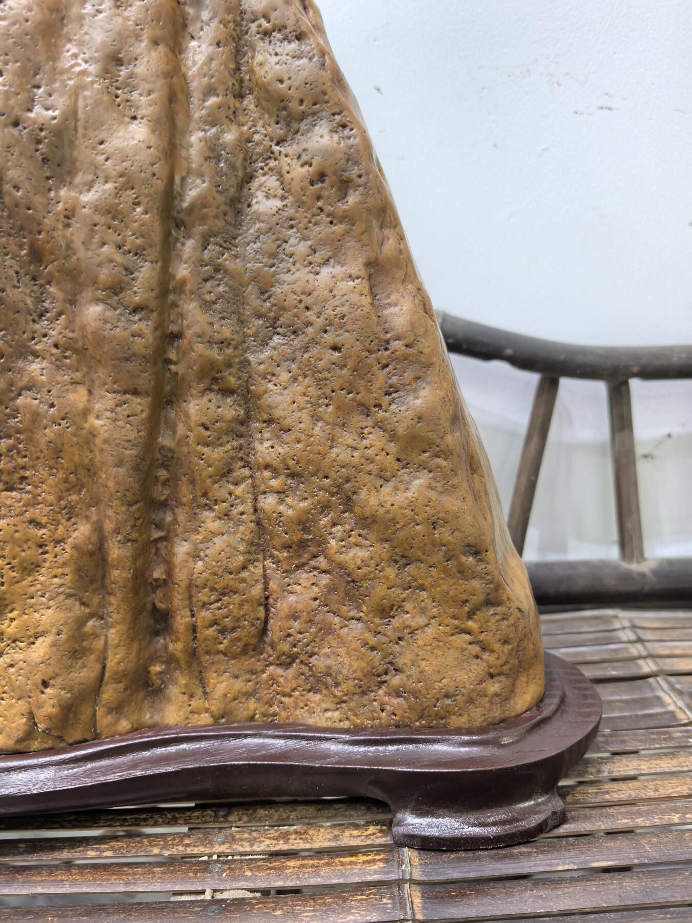 兰馨堂古玩杂项专场 老黄蜡石山子摆件