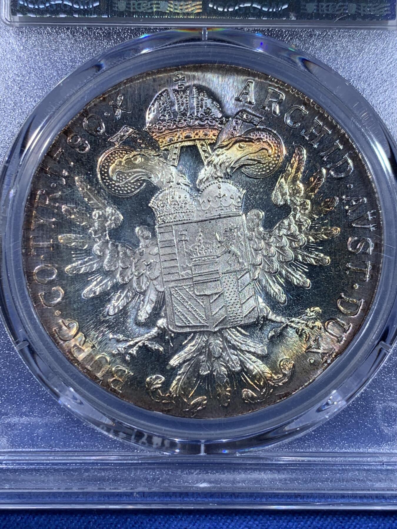 《竞宝斋》第439场 周日，周一，周二 3场连拍 （全场包邮） PCGS PR67CAM 1780年奥匈帝国大奶妈银币 PR精制币 顶级原光五彩 非常漂亮