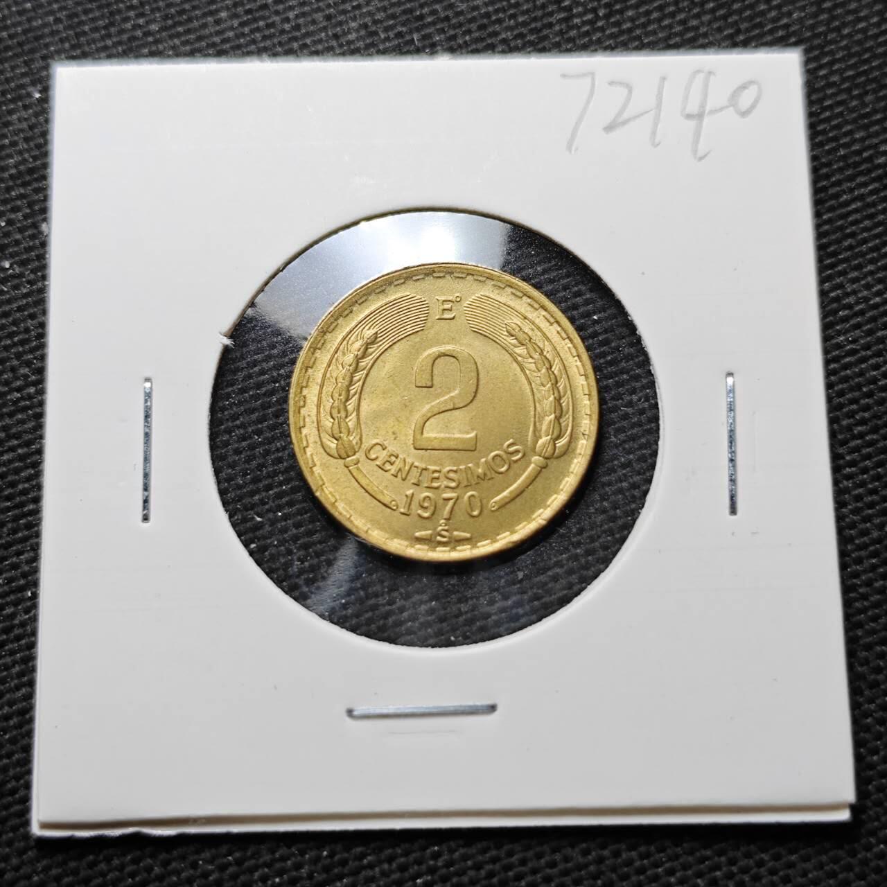 KK钱币收藏小铺  第372场  2月预留时间 周末发货  1970智利2分 好品