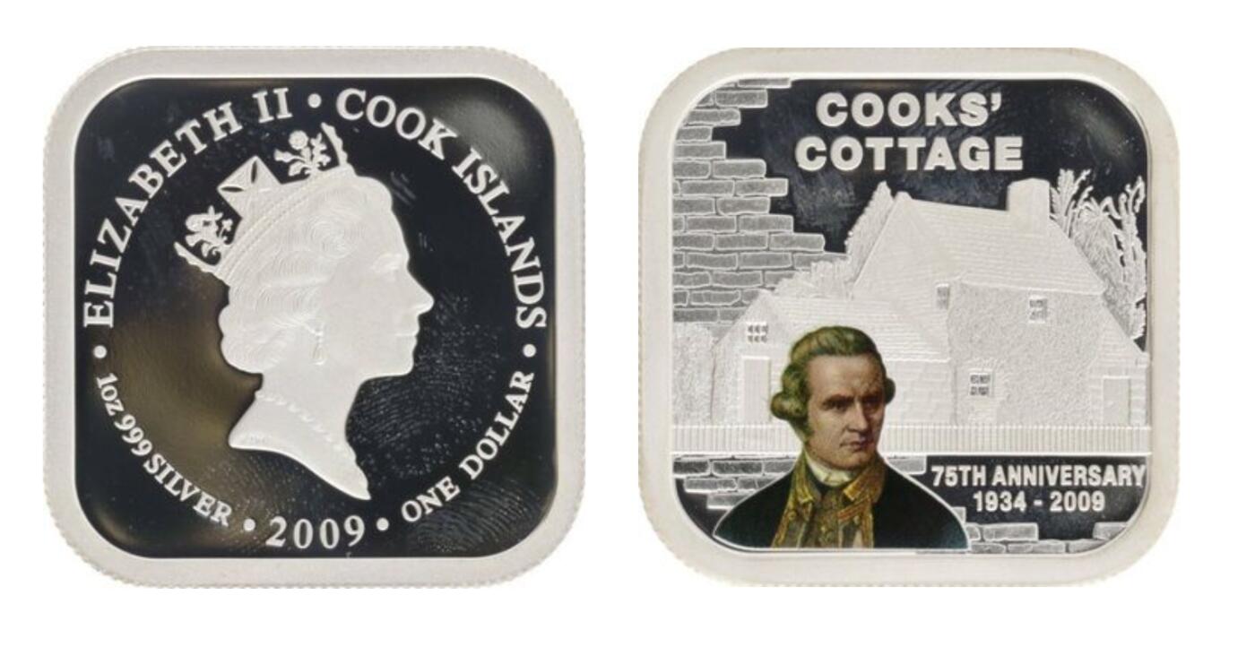 PThappally收藏第54次拍卖，英联邦地区硬币纸币 库克群岛 2009 年 1 元  31.1g  银币 PCGS PR69DCAM 