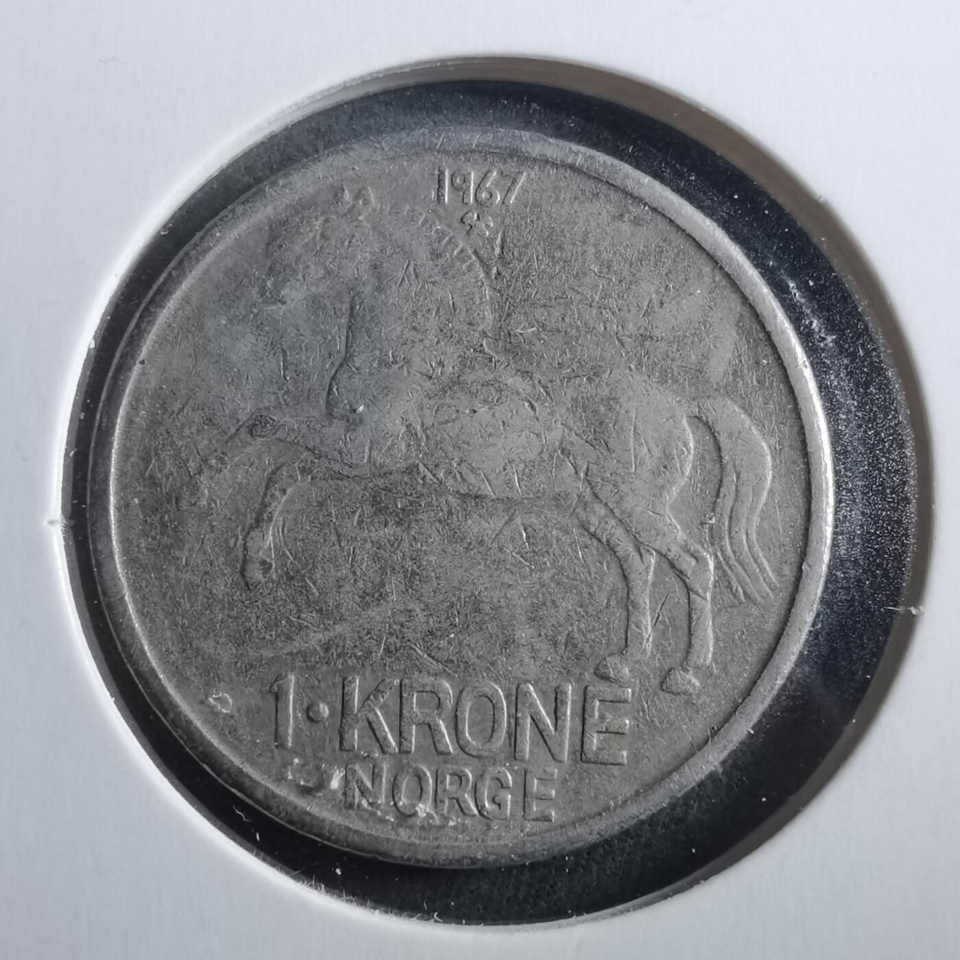 沼泽如烟--第906场 挪威1967年1克朗