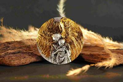 CSIS-GREAT评级精品钱币拍卖第三百二十六期 - 喀麦隆2025年七大炽天使系列第七枚大天使沙利叶2盎司仿古镶嵌金箔双面超高浮雕光感变色珐琅彩色夜光纪念银币