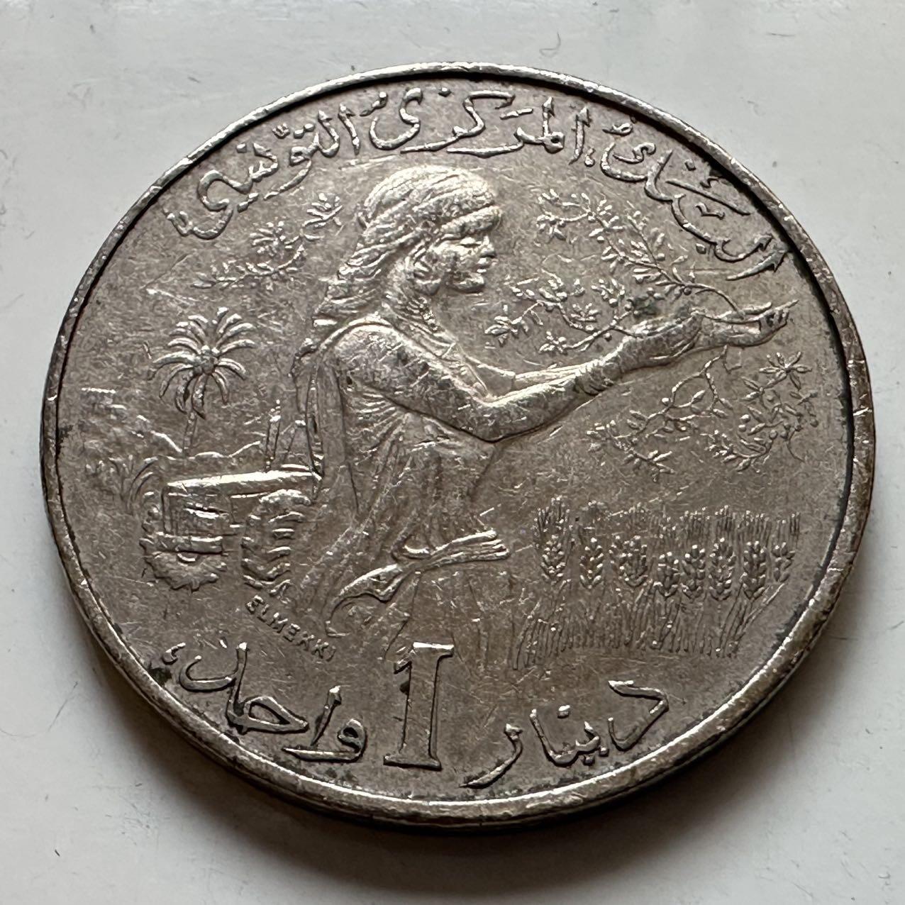 🌹外币初藏🌹🐯2025年第129场  每周二四六晚8️⃣点 接代拍 突尼斯1983年一第纳尔