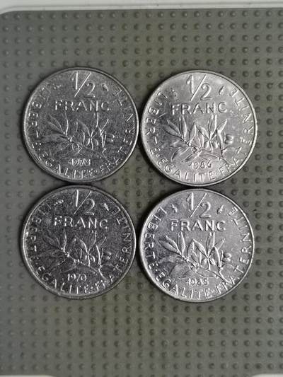 2025年第119场各国散币拍卖（总第119场） - 法国1/2法郎4枚