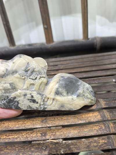 寿山石高山水墨摆件