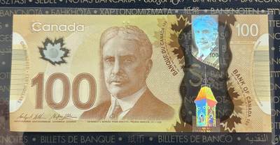 【礼羽收藏】🌏世界钱币拍卖第112期 - 100加元全程无4、7，UNC品相