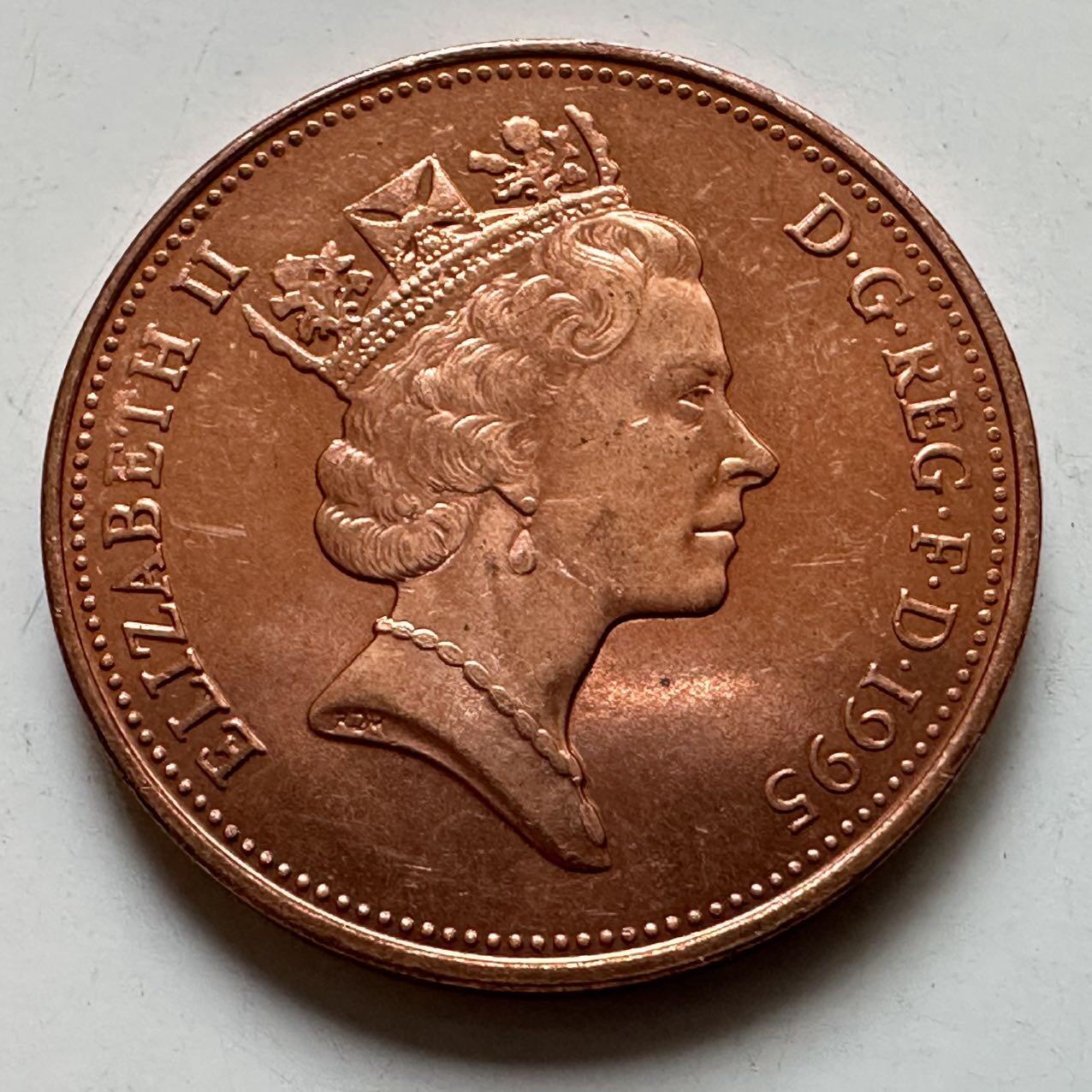 🌹外币初藏🌹🐯2025年第129场  每周二四六晚8️⃣点 接代拍 英国1995年2便士