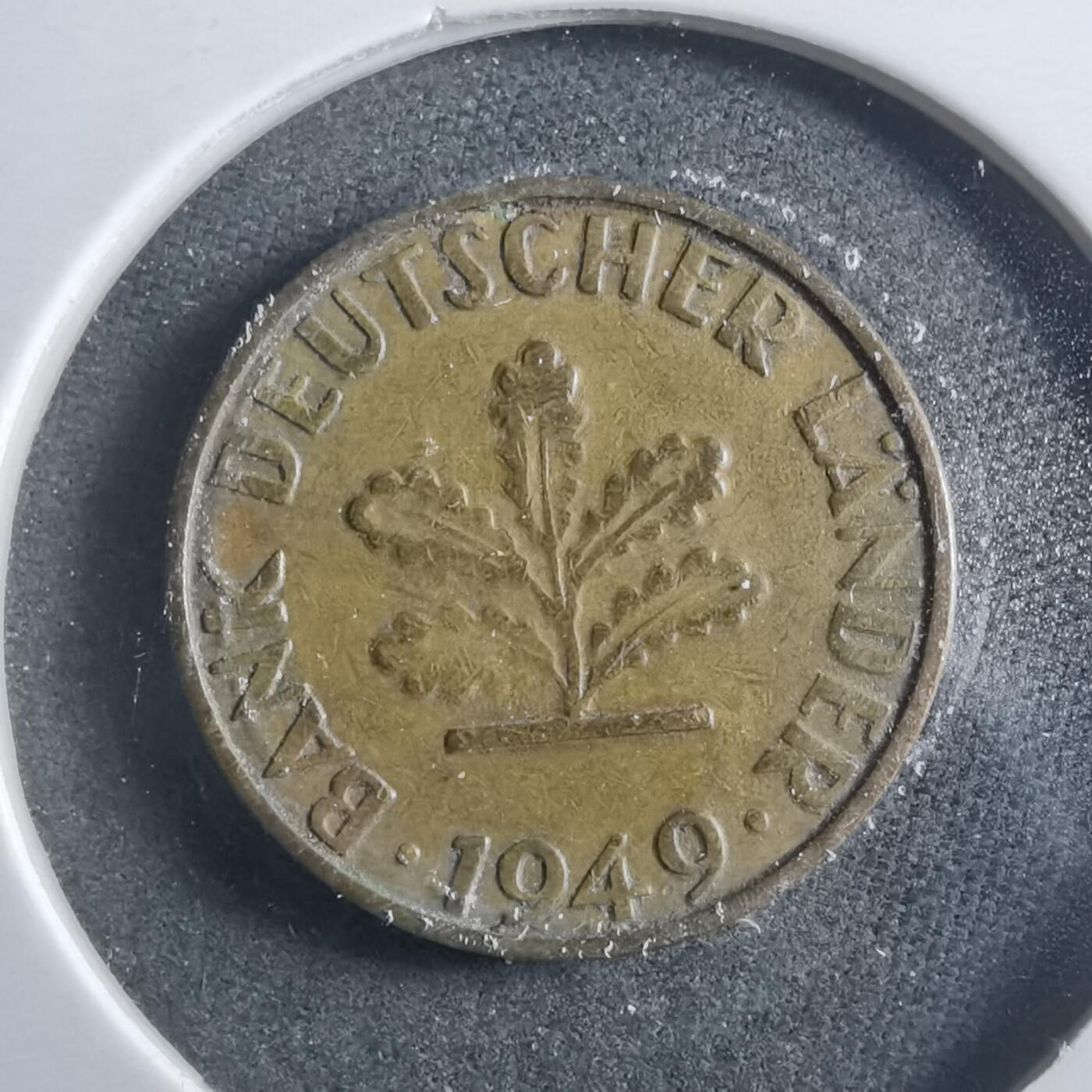 沼泽如烟--第906场 德国1949年5芬尼银行版