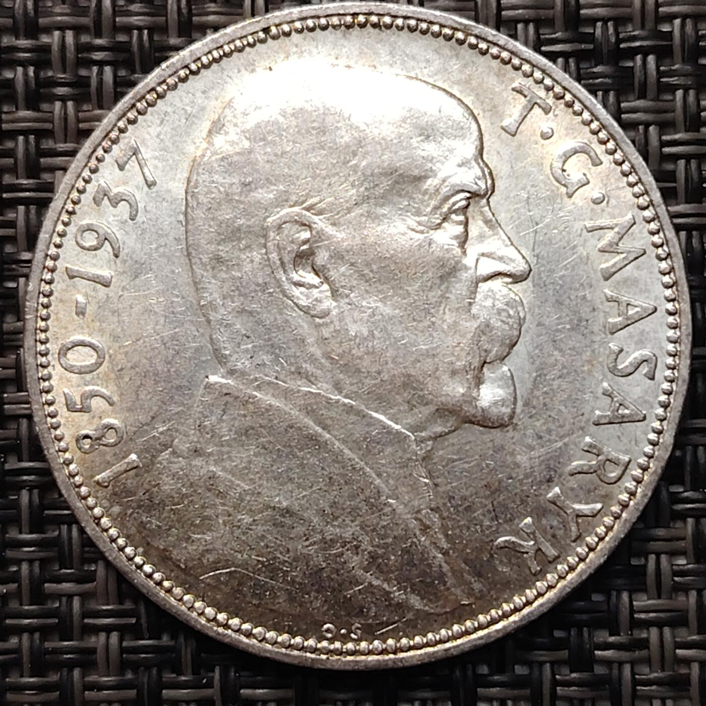 布加迪🐬～世界钱币(上海)🌾第 261 期 /  各国套币和散币 捷克斯洛伐克 1937年 玛斯雅克 20克朗老银币