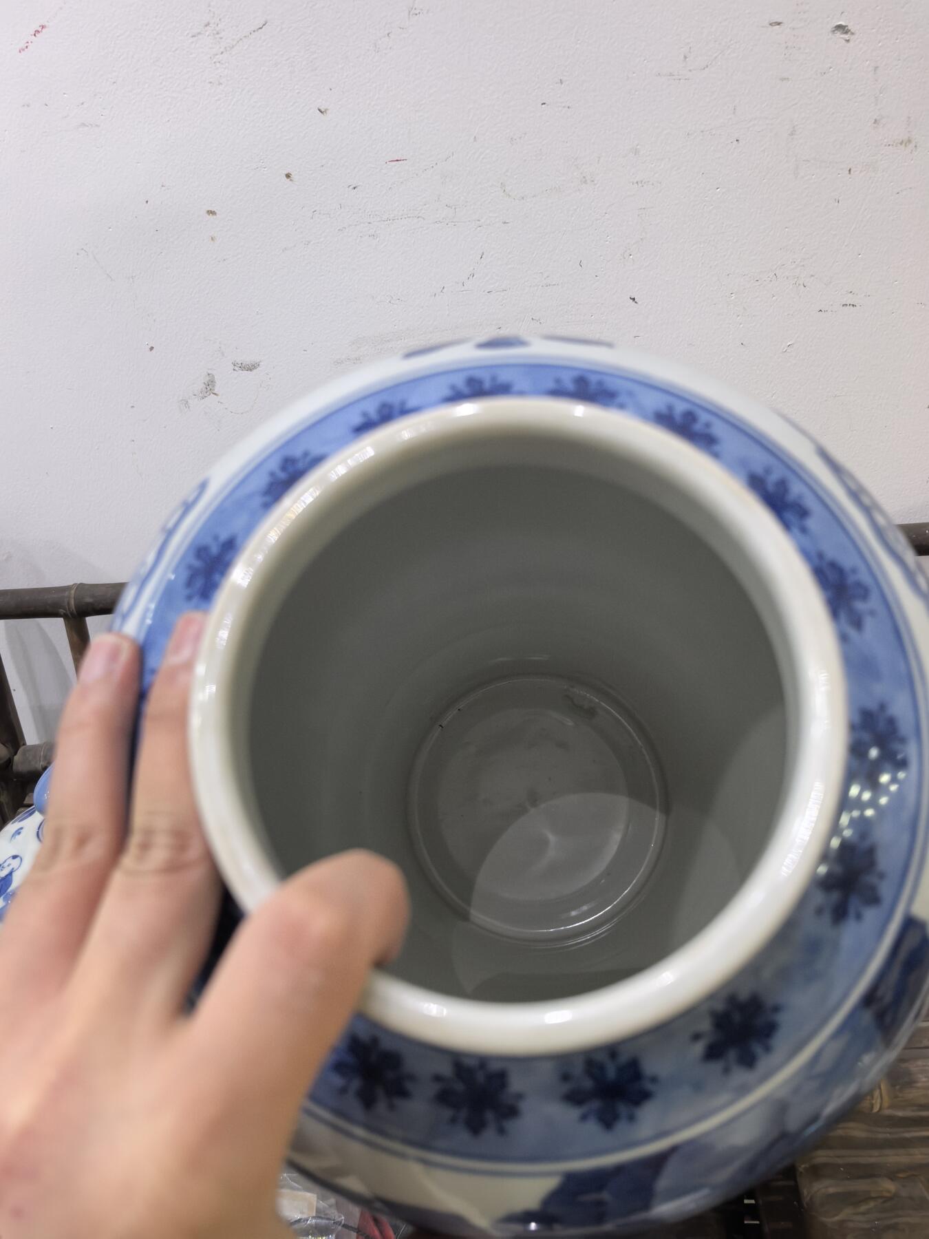 兰馨堂瓷器专场 大清康熙年制青花人物故事将军罐