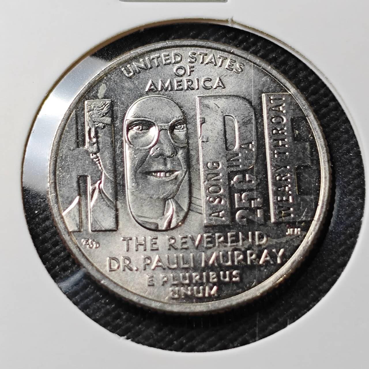 KK钱币收藏小铺  第372场  2月预留时间 周末发货  2024美国25分纪念币 好品