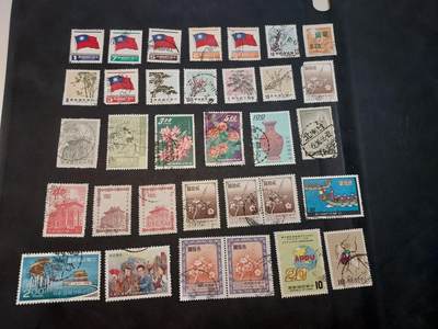 博彦收藏  TM 11月22日 8点 邮票专场 - 台湾省 旧票33枚 个别瑕疵，大部分上品