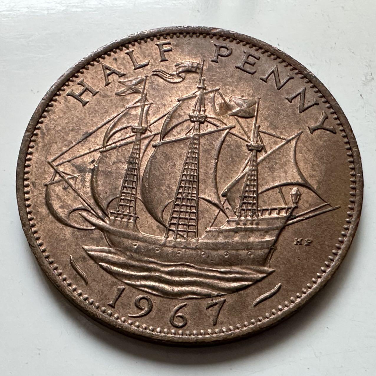 🌹外币初藏🌹🐯2025年第129场  每周二四六晚8️⃣点 接代拍 英国1967年半便士