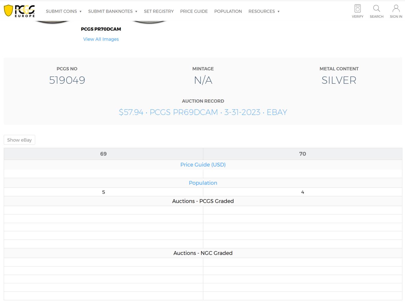 PThappally收藏第54次拍卖，英联邦地区硬币纸币 库克群岛 2004 1 元  31.1g 银币 PCGS PR69DCAM