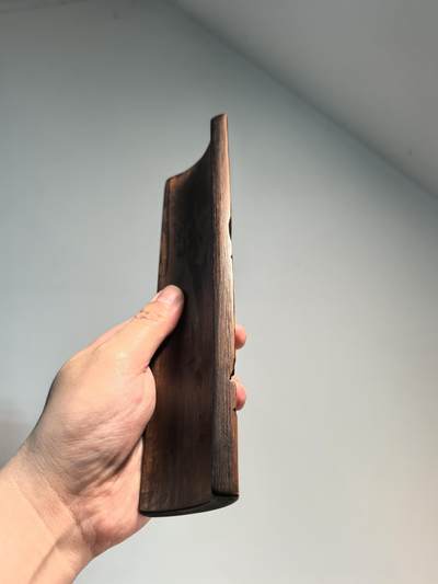 老竹雕臂搁镇纸摆件清趣图河蟹图 