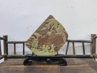 兰馨堂古玩杂项专场 - 祁阳石笑佛石雕摆件