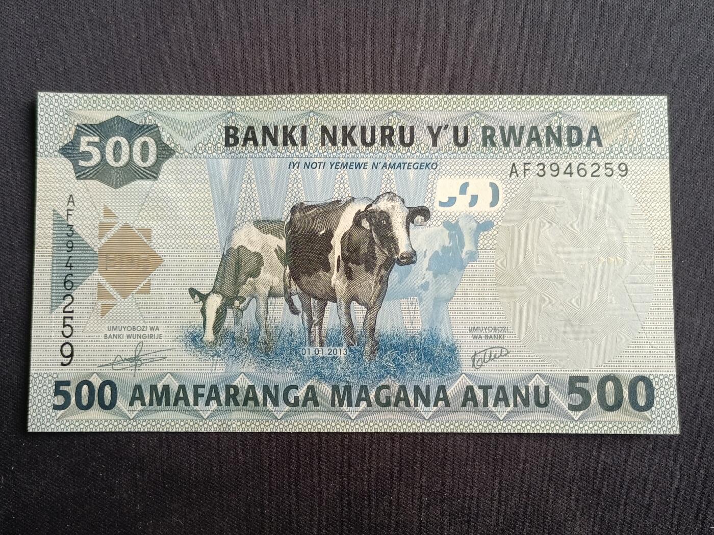 【游宝拍卖】乙巳蛇年88期 佣金1+6% 卢旺达-500法郎 全新UNC