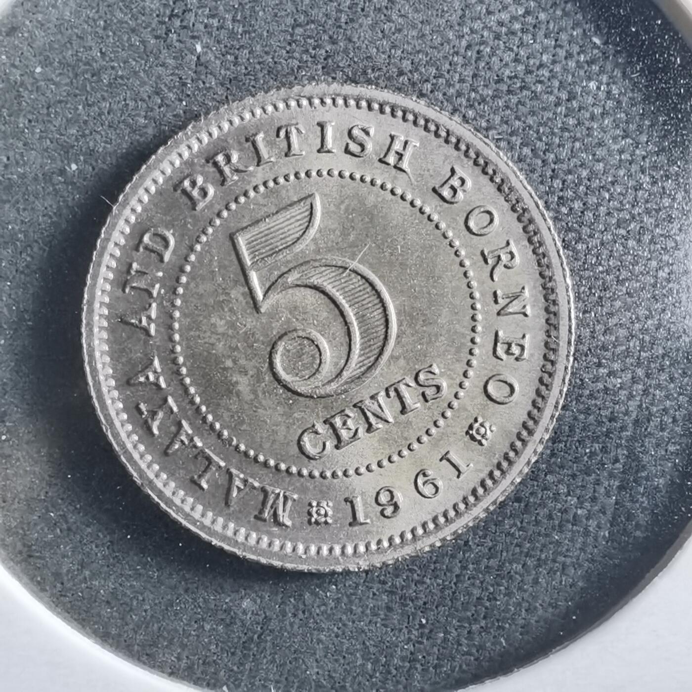 沼泽如烟--第906场 英属马来亚婆罗洲1961年五分