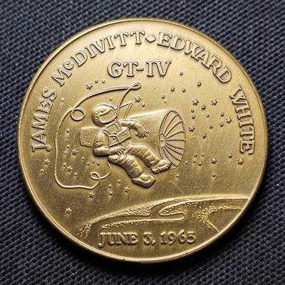 KK钱币收藏小铺  第373场  2月预留时间 周末发货 -  美国航天纪念纪念铜章 