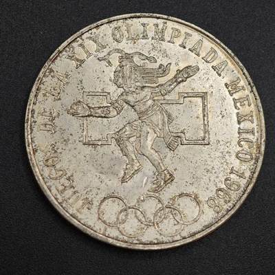 【淘币小摊】实时拍第七百九十九拍   银币套币场   满百包邮可预留二周 每周一统一发货   - 墨西哥1968年25比索奥运会纪念银币重22.5克720银 银价187