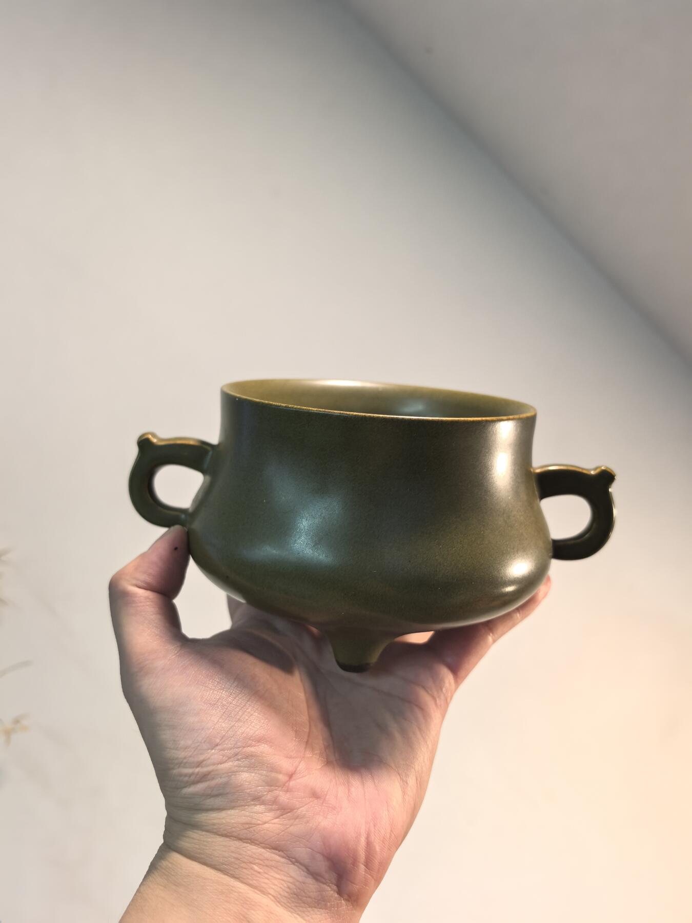 兰馨堂瓷器专场 茶叶末釉三足香炉