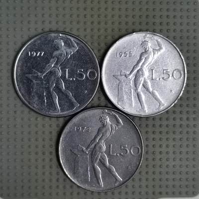 2025年第119场各国散币拍卖（总第119场） - 意大利50里拉3枚